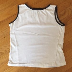 Women’s petite white top.